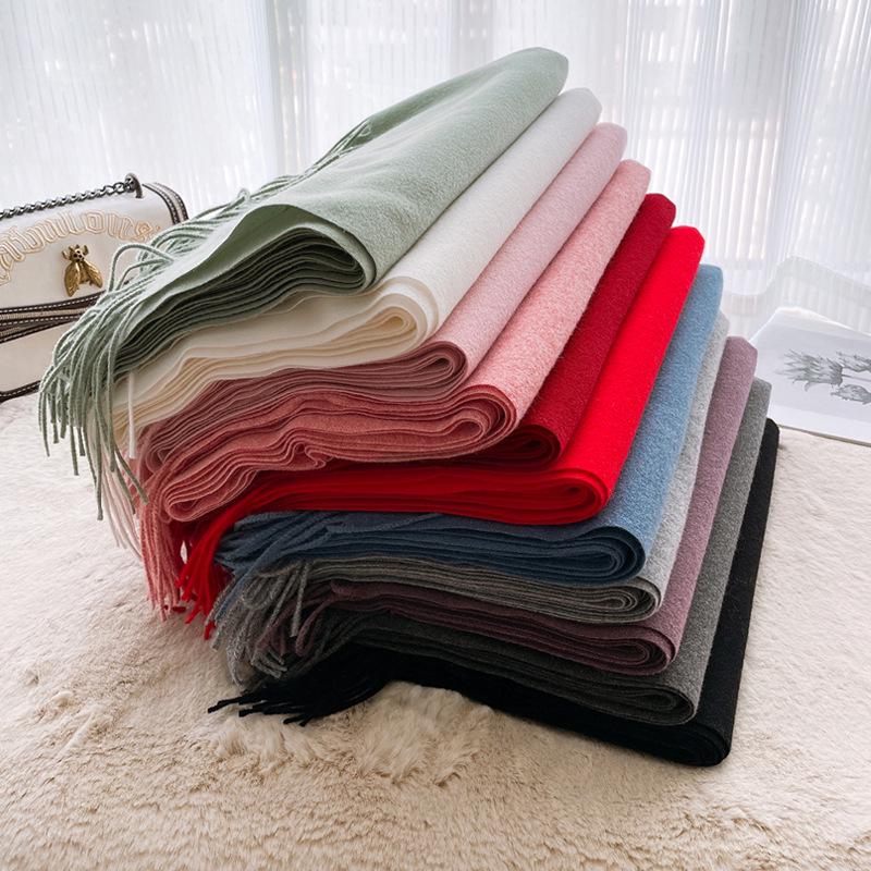 Korean Style Women's Imitation Cashmere Scarf: Cozy Autumn and Winter Shawl for Men and Women