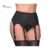 Dámský podvazek se 6 drápy vyhloubený, průhledná krajka Květinová výšivka Vysoký pas Elastické punčochy Fixer Club Party Líbánky Podvazek