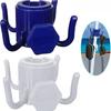 Beach Umbrella Hanging Hook 4Prong Plastic Umbrella Hook Hanging for Towels Hats Clothes Camera Sunglasses Bags Fit for Beach Camping Trips Blue&White