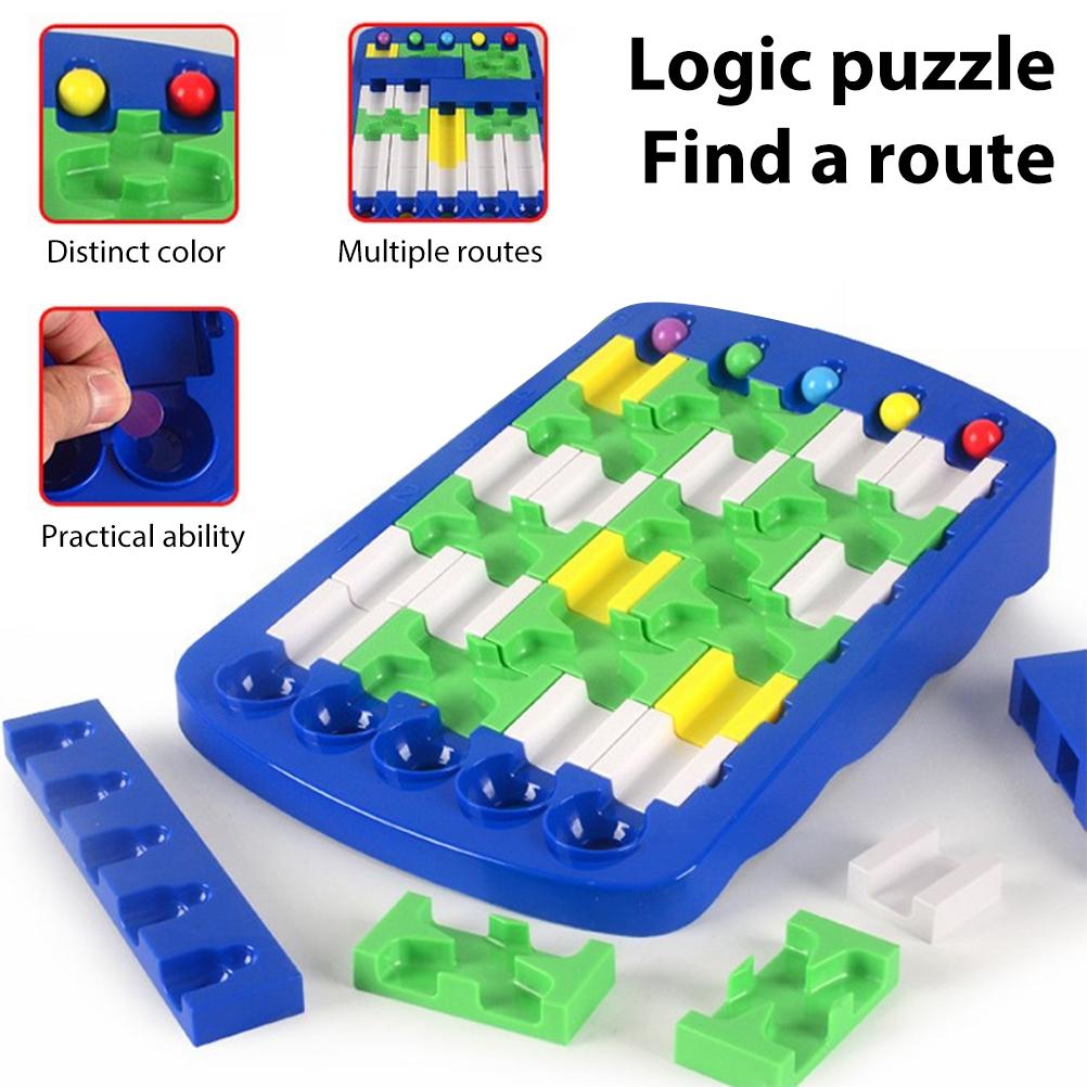 DIY Puzzle Board Game Toy Children Logic Maze Puzzle Finding Route Breakthrough Toy Table Game