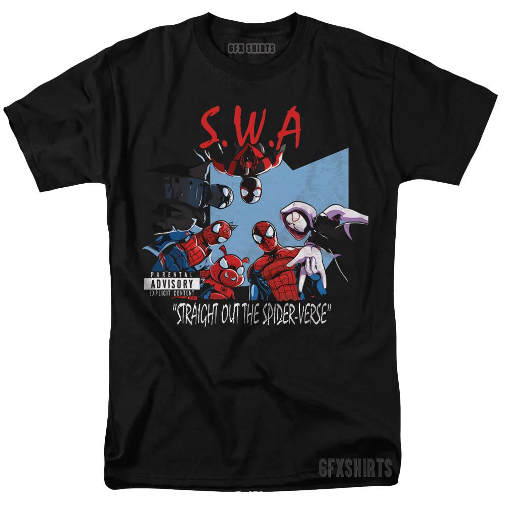 Человек-паук Прямо из Паучьей Вселенной N.W.A Куб Eazy E Графическая футболка Унисекс футболка S