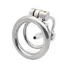Men's Stainless Steel Chastity Cage with Detachable Tube and Urethral Plug - Customizable Thickness for Adult SM Training