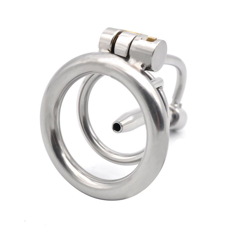 Men's Stainless Steel Chastity Cage with Detachable Tube and Urethral Plug - Customizable Thickness for Adult SM Training
