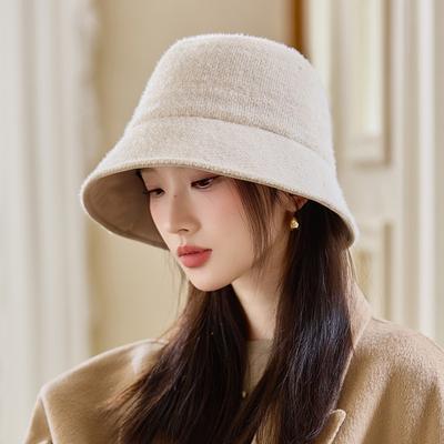 Autumn and Winter Hat Women's Bucket Hat Double-sided Fashion Bucket Hat Basin Hat