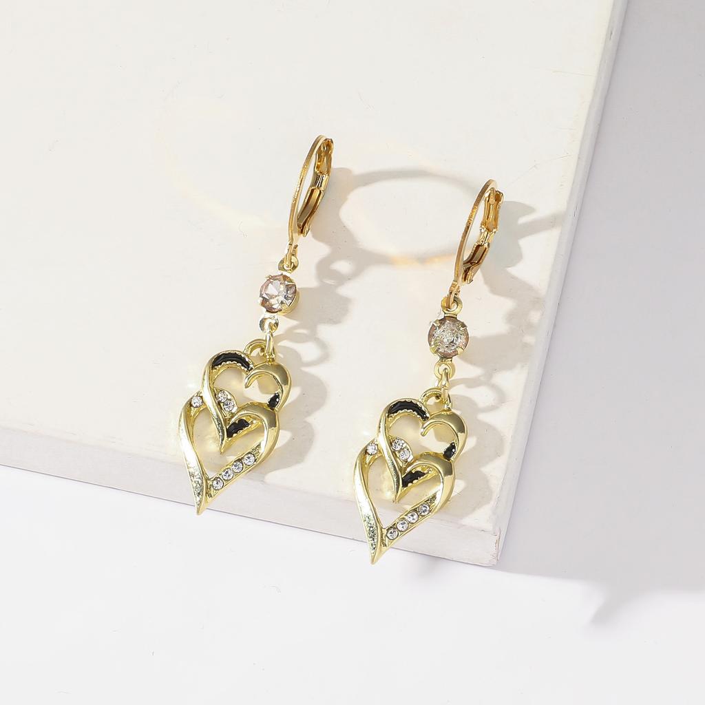 European and American Heart-to-heart Earrings Pendant Earrings for Women with Temperament