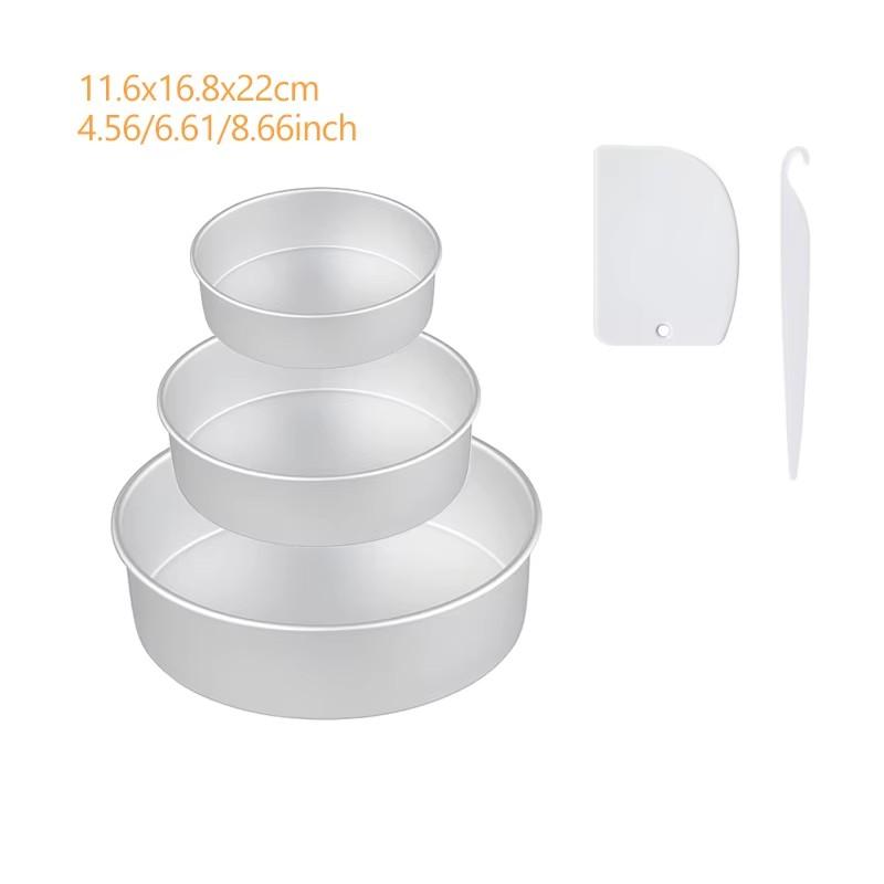 4/6/8/10/12inch Fixed Base Round Cake Pan Aluminum DIY Cakes Pastry Mould Cheesecake Mould Nonstick Cake Tin Kitchen Tools