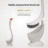 Swan Shaped Household Long Handle Toilet with No Dead Corners and Base Cleaning Brush