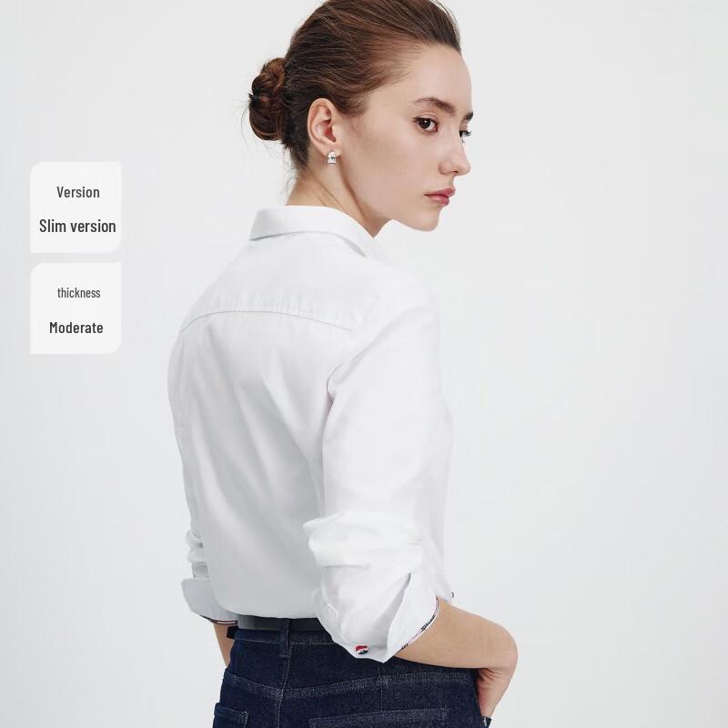 Navigare Women's Casual Business Long Sleeve Solid Shirt