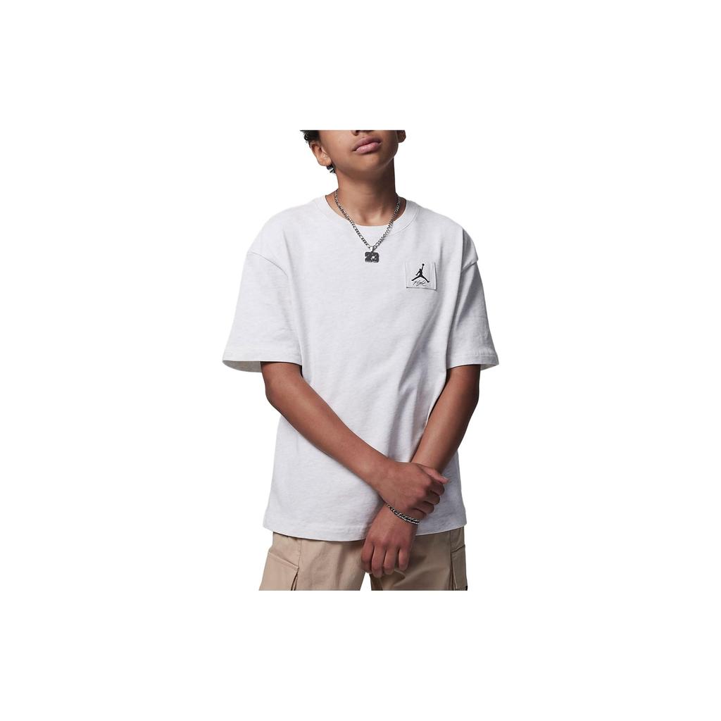 Jordan MJ Flight Essentials Crew Neck Short Sleeve T-Shirt Kids Tops Sail-White FQ0783-165