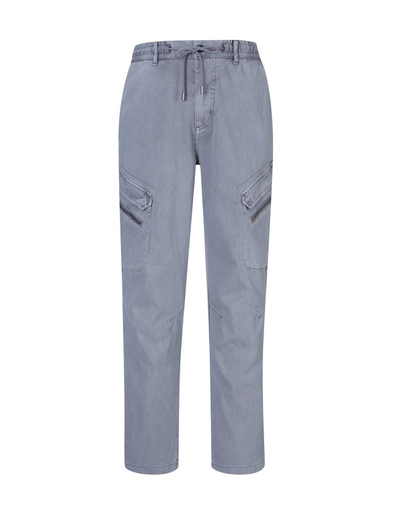 BUCKAROO Men'S Dobby Cotton Spandex Garment-Dyed Cargo Pants Dark Blue