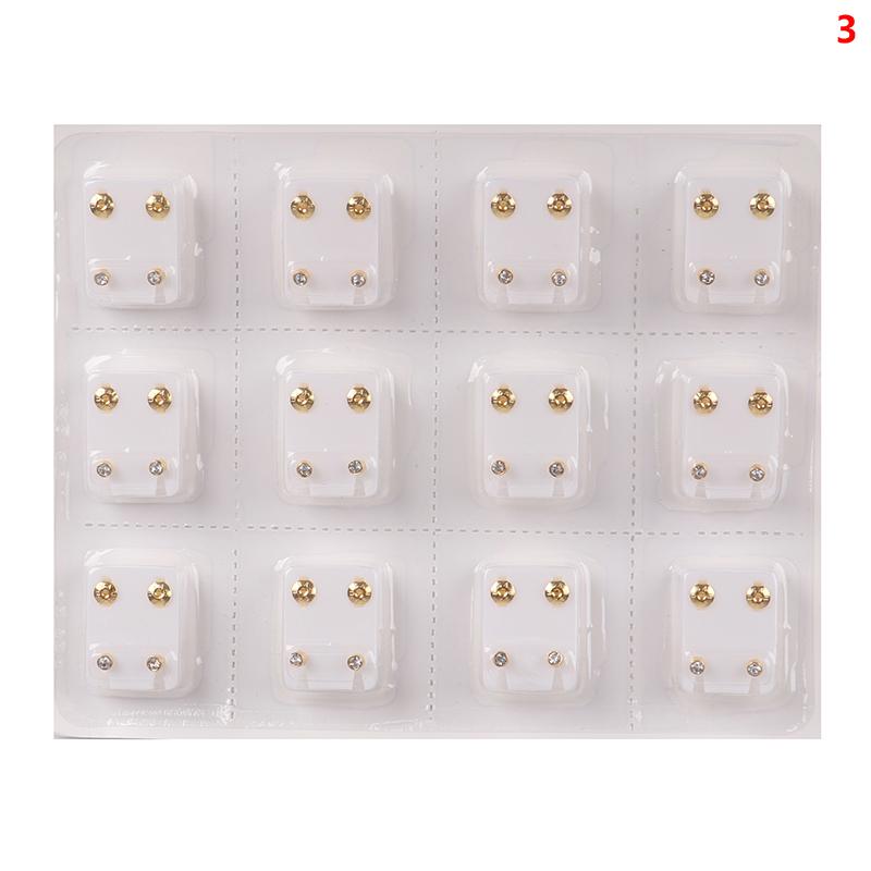 24Pcs Medical Earrings Piercing Tool Ear Stud Surgical Steel Earrings Women