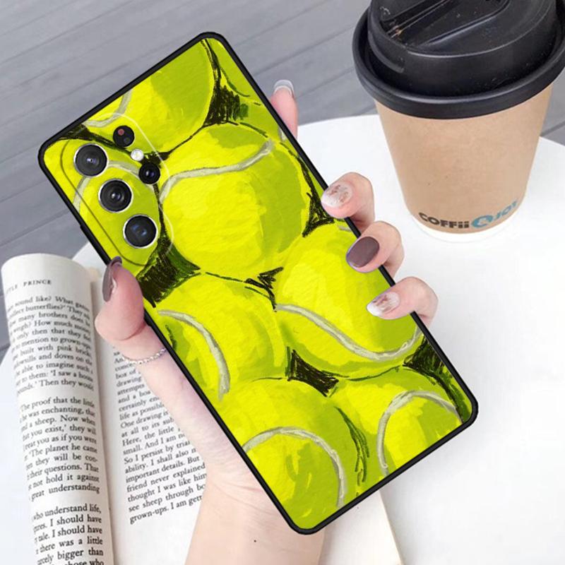 Tennis Balls Phone Case Cover For Samsung Galaxy S24 S25 Ultra S21 S22 Ultra S10E Note 10 Plus Note 20 FE S23