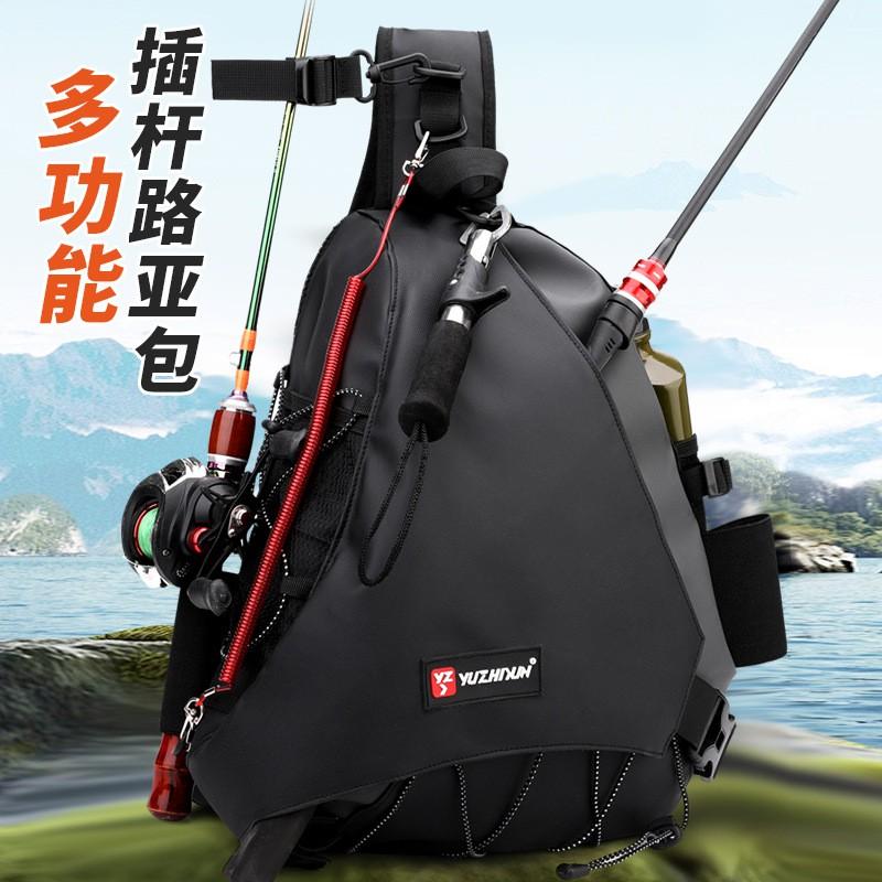 Waterproof Outdoor Fishing Backpack Lure Large Capacity Tackle Bag With Rod Storage Nylon Material
