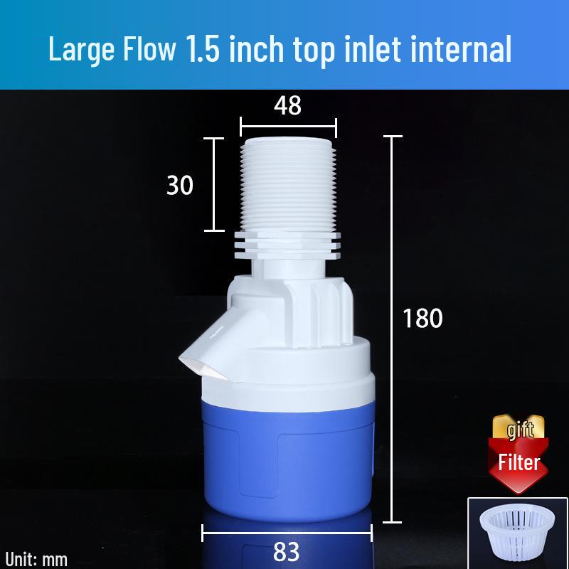 Automatic High Flow Water Tank Control Valve with Self-Stopping Feature and Plastic Float Valve