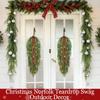 Christmas Artificial Green Plant Upside-down Tree Home Holiday Party Decoration Wall Hanging