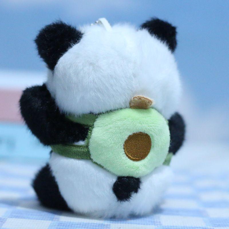 

Panda Cuddly Adorable Plush Toy Keychain Unique Animal Design For Bag Charm Lovers Avocado