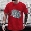 Men's T-shirts Tops Realistic Car Engine Design Funny Tshirt for Men Casual Tee T-Shirt Fashion Short Sleeve Tee Shirt Clothing