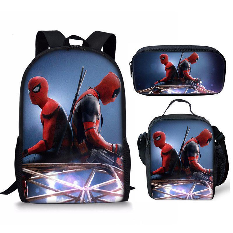 Backpack Satchel Pencil Case Three-Piece Set Student Schoolbag Cartoon Children'S Backpack