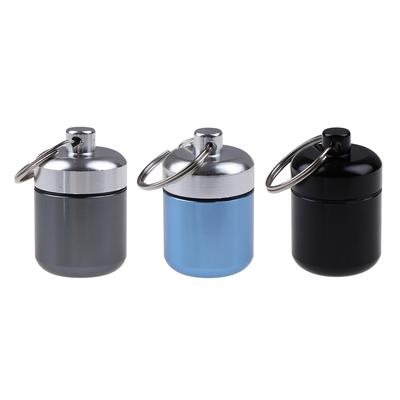 Porte-clés pour porte-pilule Portable Alliage d'aluminium Étanche pour boîte à pilules Mini pour pilule pour étui pour voyage en extérieur pour P