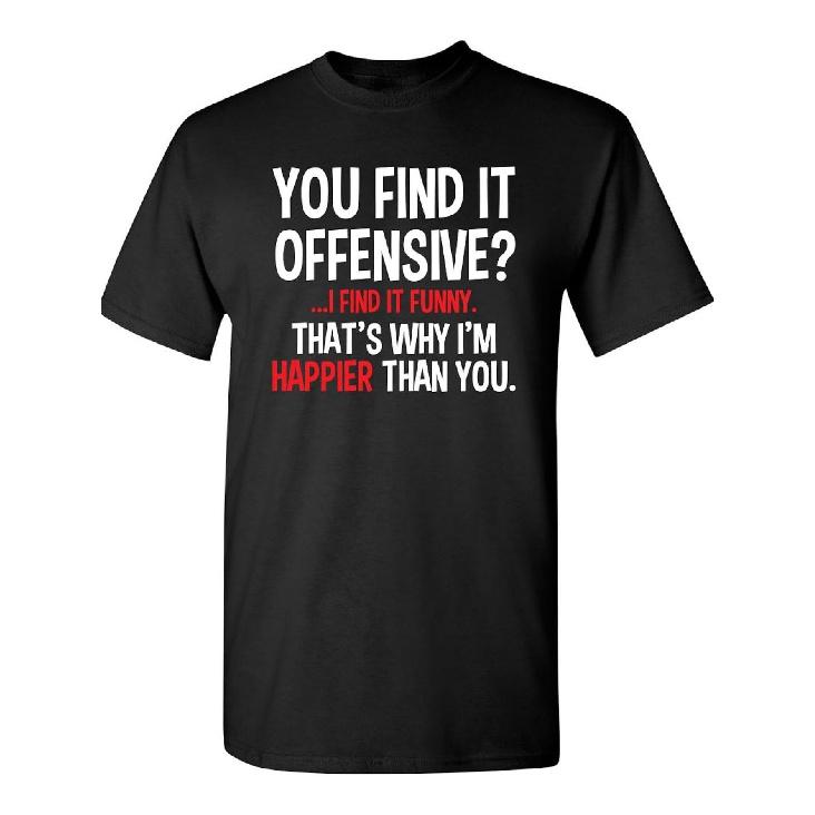 What You See As Offensive, I See As Humorous; a Clever And Witty Novelty T-Shirt S чёрный