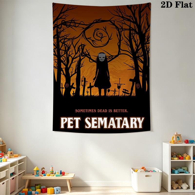 Pet Sematary Pattern Home Decor Tapestry, Wall Hanging, Decorative RV Wall Cloth.SGT0917189