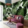 Tropical Rain Forest Wall Mural Banana Leaves Wallpaper  Living Room Bedroom TV Backgdrop Home Decor 3D Murals