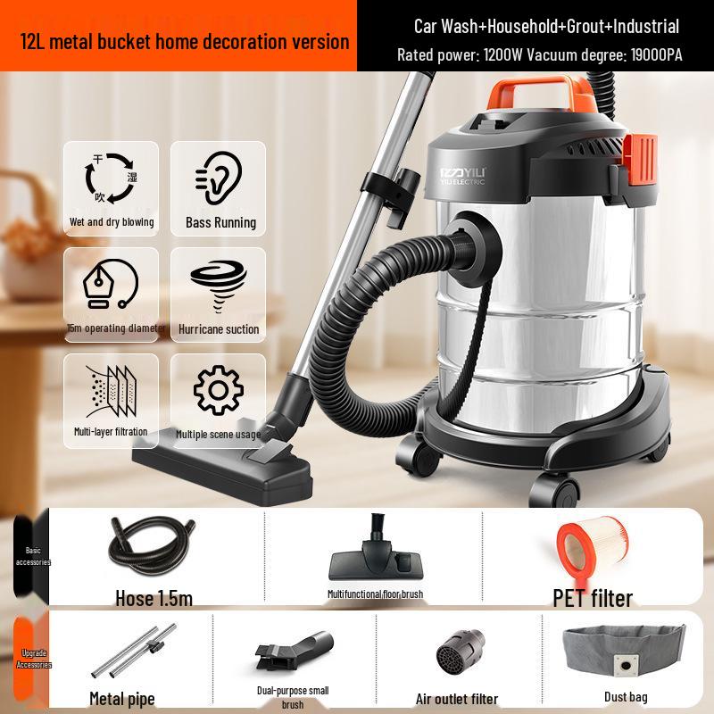 Yili High-Power Handheld Vacuum Cleaner for Home, Industrial, and Commercial Use
