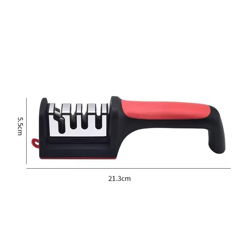 

4 Segment Knife Sharpener Home Use Cooking Area Port Multi-Functional Hand-Held 3-Purpose Slip-resistant Design Quick Sharpening Stone Right Angle