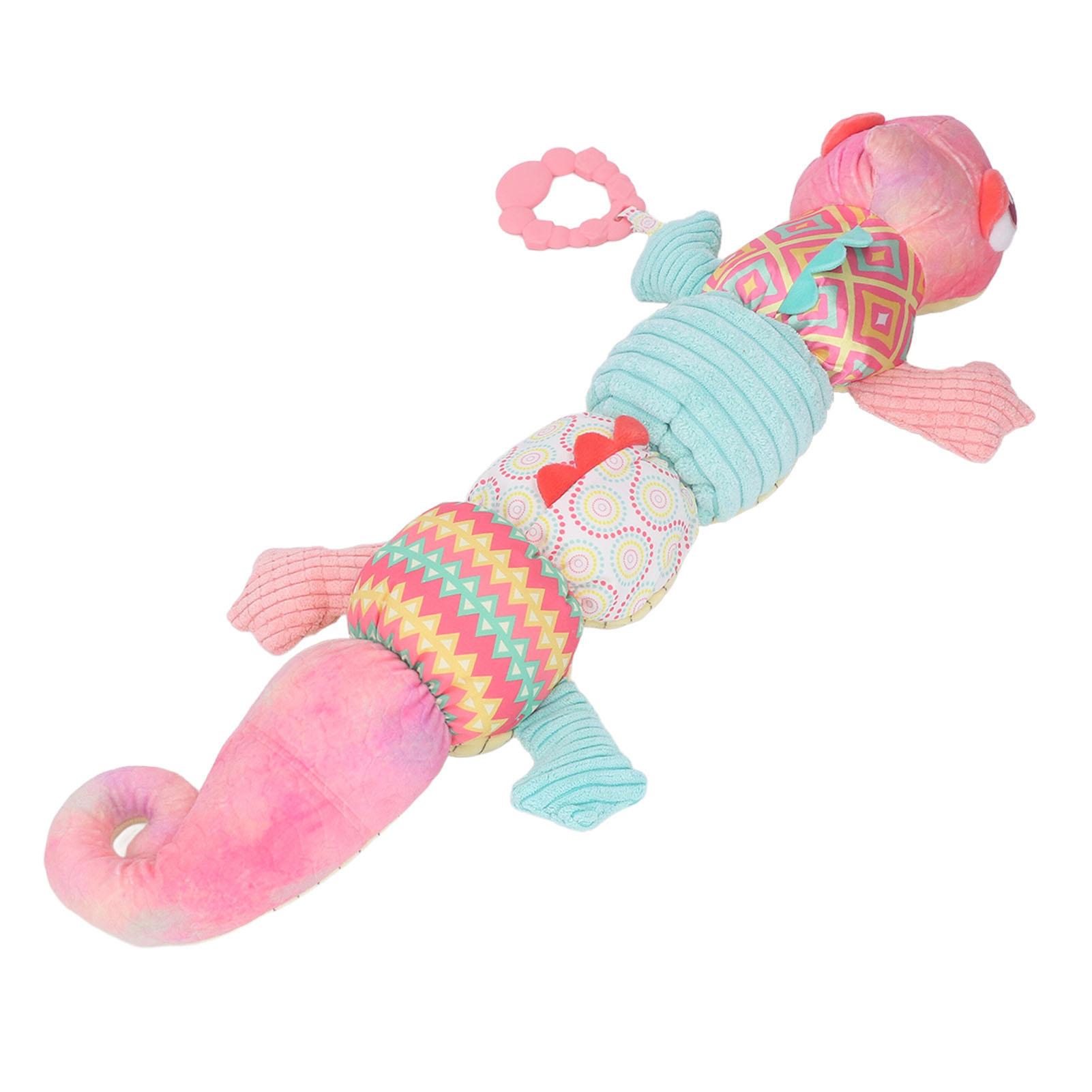 23in Multi Sensory Animal Crinkle Toy Plush Soothe Musical Stuffed Animal Activity Toy