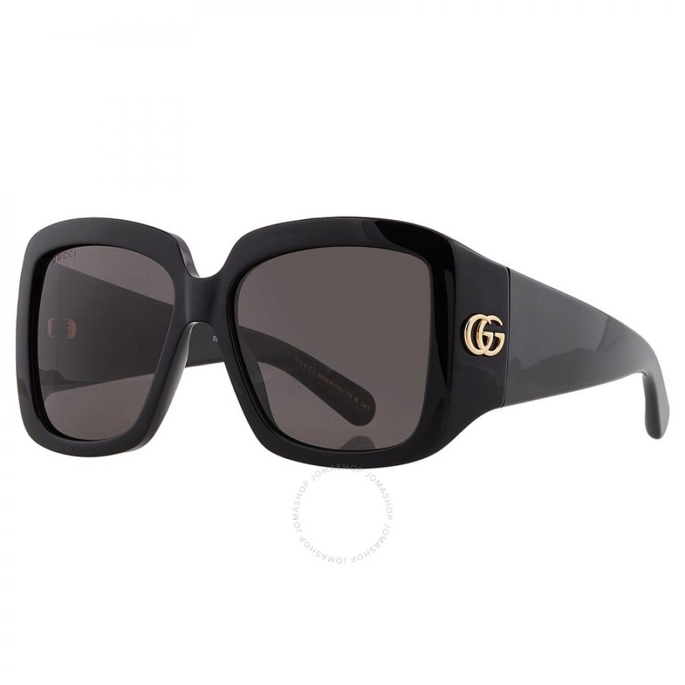 Gucci Grey Ladies Square Sunglasses Gg1402s 001 55