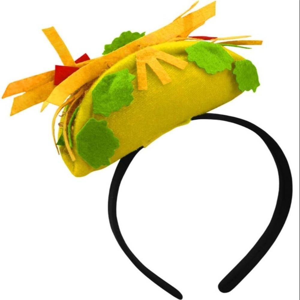Friends Halloween French Fries Hat Cloth Personalized Taco Hair Hoop Yellow Sombrero Creative Pizza Hat Men