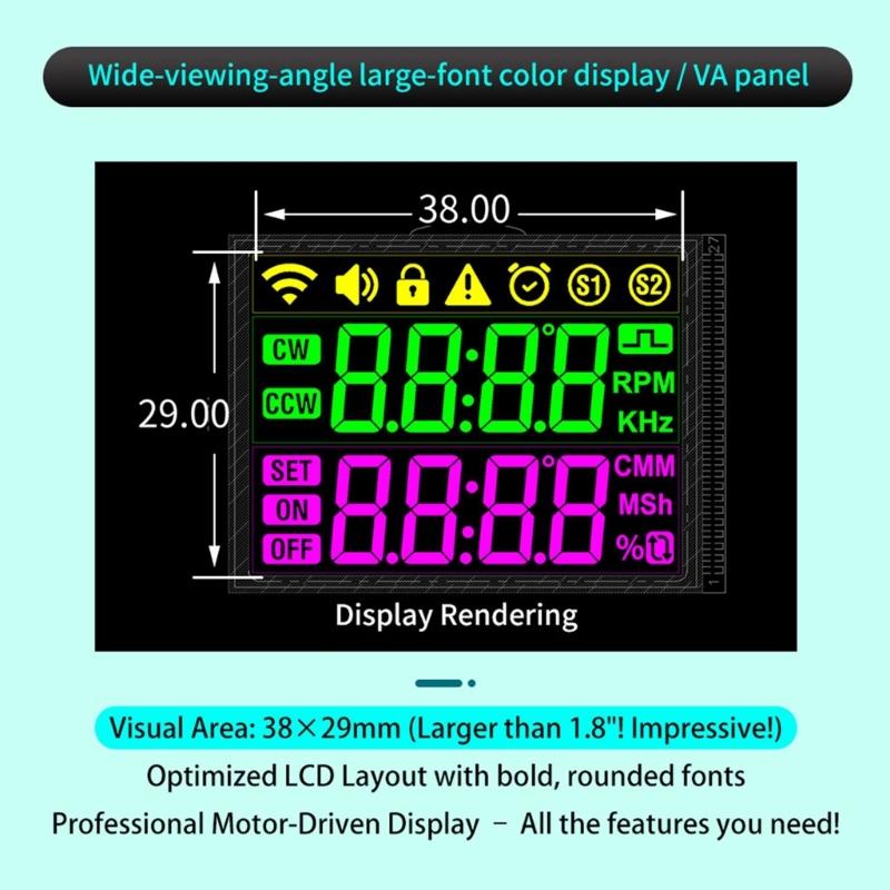 Industrial Stepper Motor Controller 42 57 Motors 2 Phase 4 Wire Operation Preset Mode Power Loss Memory Large Screen
