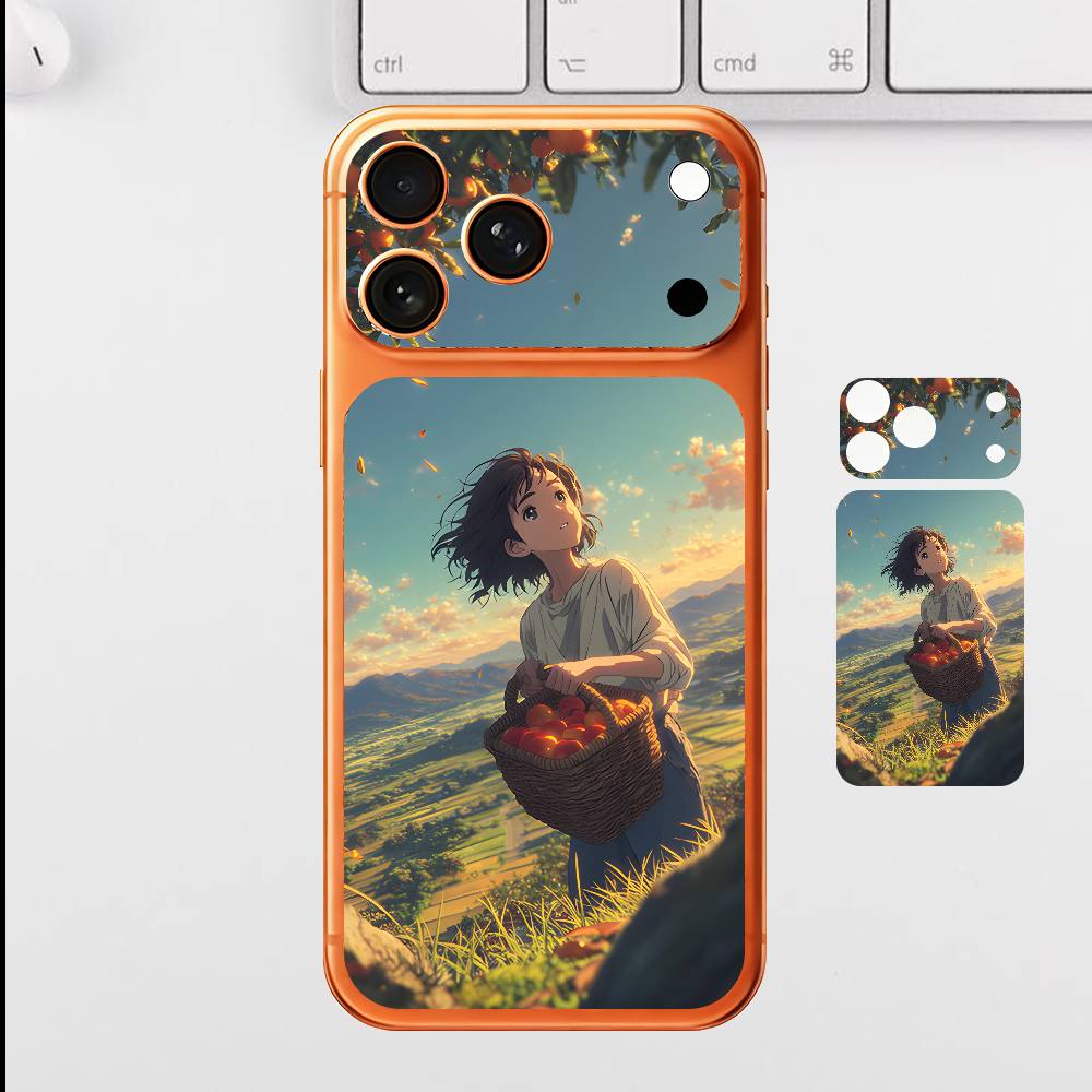 

Foison Happy Plain Decal Skin for iPhone17 Pro ProMax Back Film Cover Wrap Anti-scratch Durable Sticker iPhone17promax