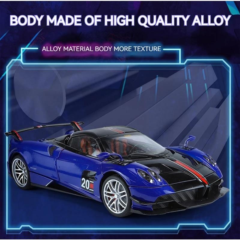 1/18 Pagani Huayra BC Blu Francia/Candy Blue with Carbon Accents 1/18 Model Car By Autoart
