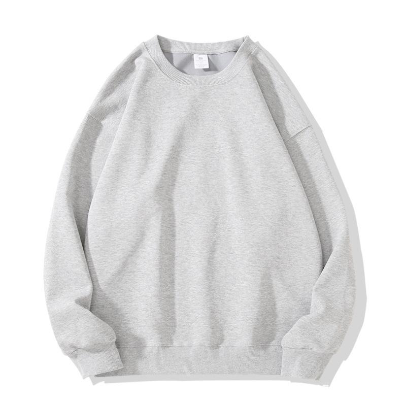 2025 Autumn/Winter Women's Casual Loose Round Neck Solid Sweatshirt - American Style Trendy Top