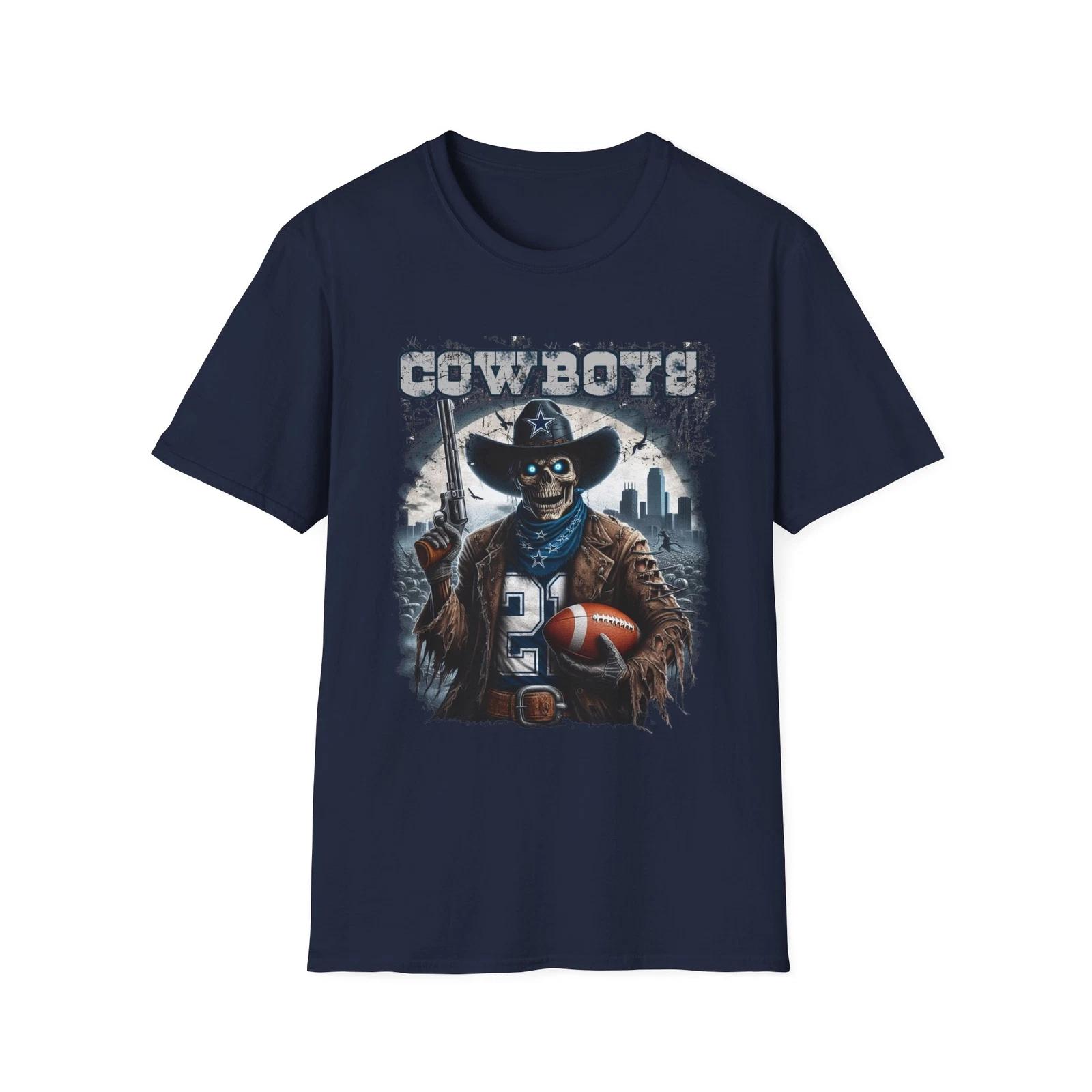 Men s and Women s T-shirts Dallas Cowboys horror T-Shirt - Unique NFL Fan Apparel S