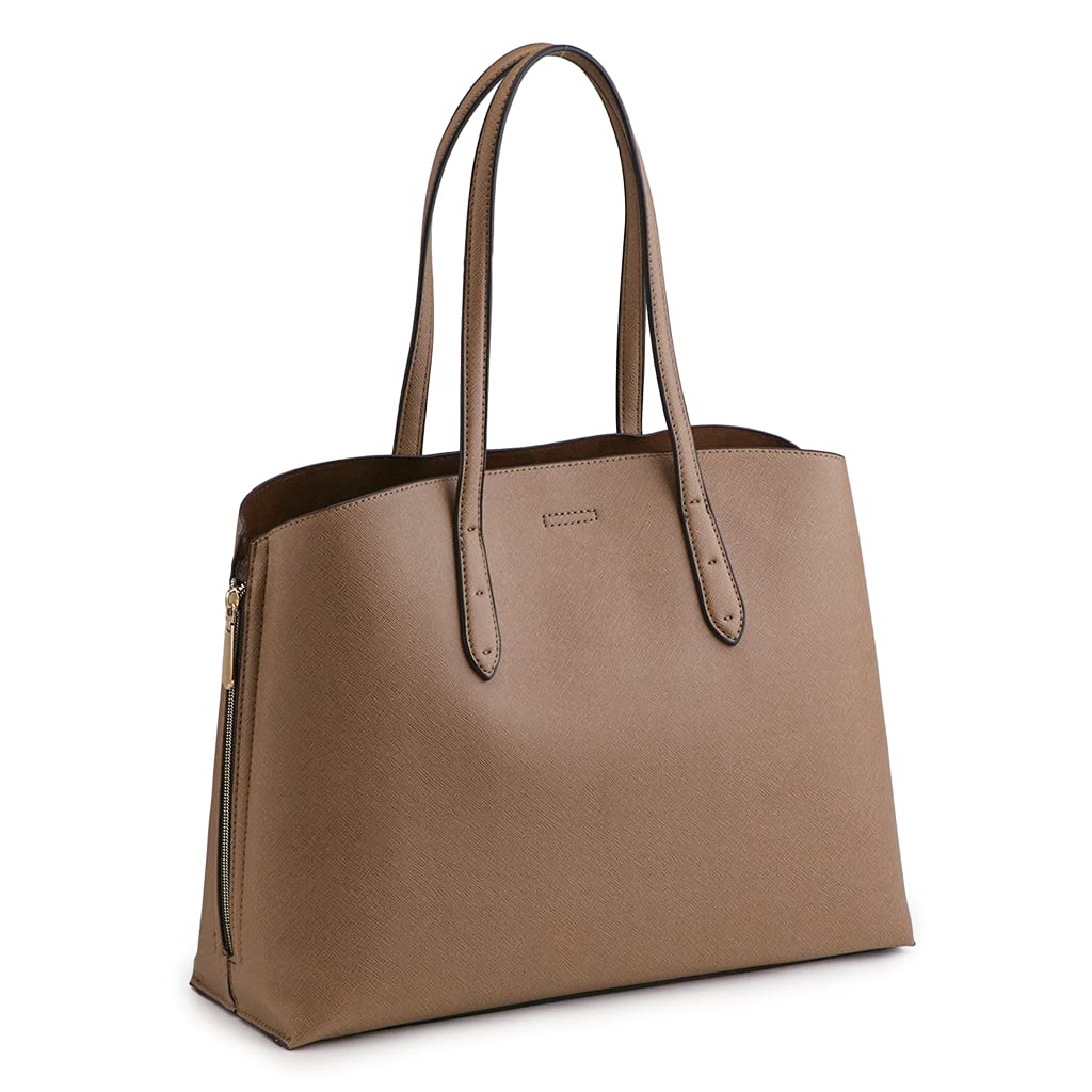 

Сумка-тоут Pragma с боковой молнией, формат А4, простая, большая, размера А4, с текстурированными краями, легкая, функциональная, идеально подходит для рекрутинга (бежевый)