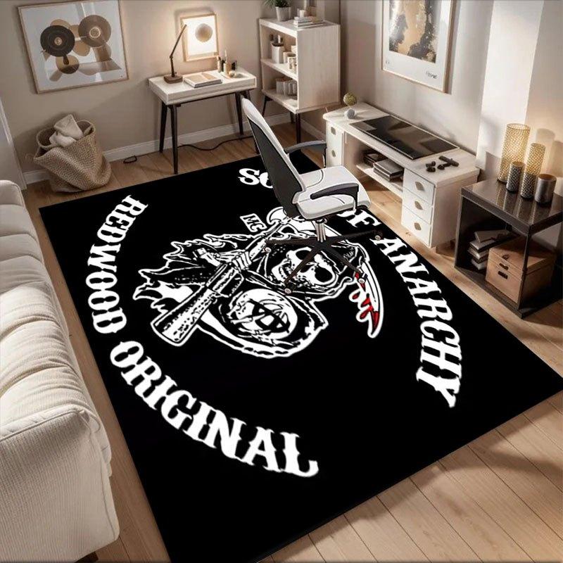 

Sons of Anarchy MC Redwood Original T-ShirtOffice Mat Perfect for Home Decor Office Desk Chair Rugs Chair Carpet for office Polyester Chair 60cm by 90cm