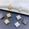14k High-Color Retention Zircon Cross Spacer Beads for DIY Nail Art Accessories