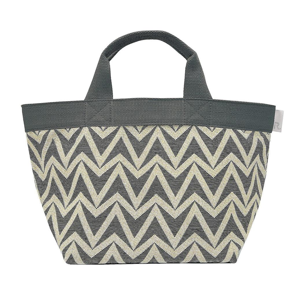 Horizontal Adult Tote Bag LT Deli Pattern Fabric [Rootote] Women's (Gray)