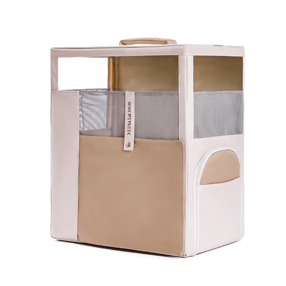 

Large Pet Backpack Summer Ventilated Carrier for Cats & Dogs Trolley Removable Travel Bag Portable Pull Rod Pet Transport Basket