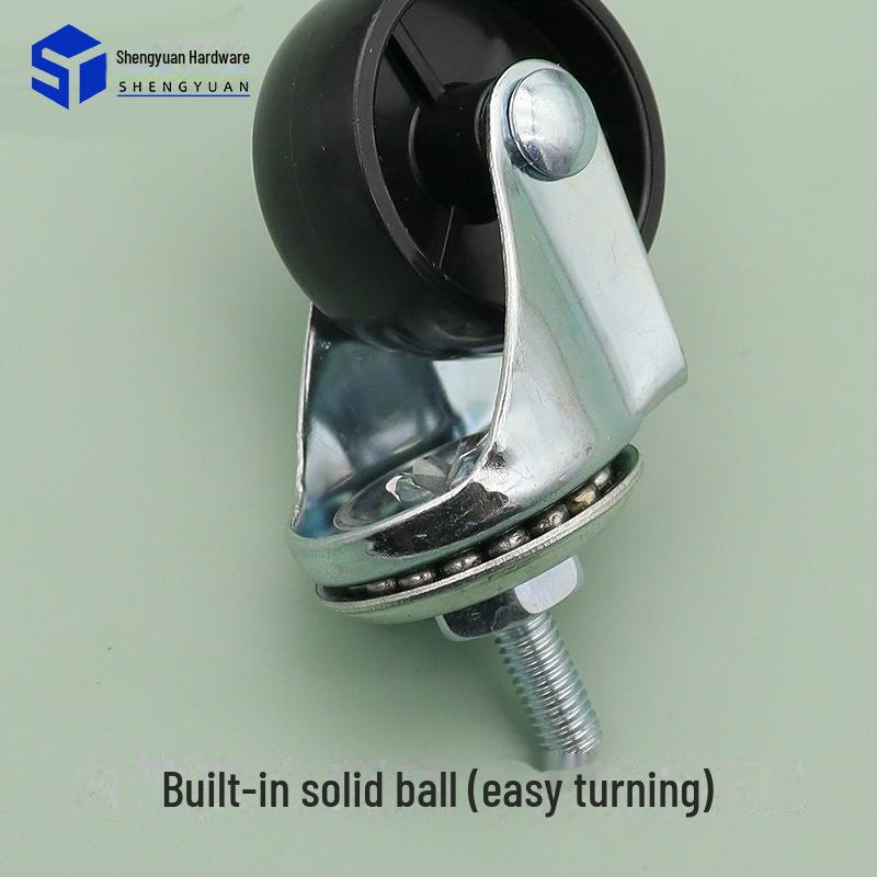 Roată filetată din PP de 1,5 inch pentru mobilier, pentru măsuță de cafea, canapea sau dulap