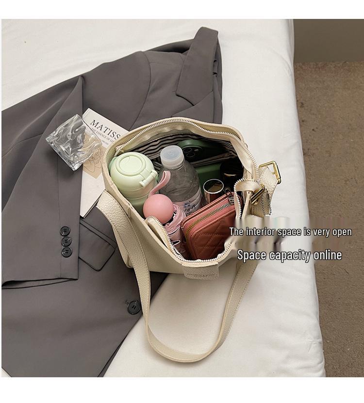 Damen High-End Retro Crossbody Bucket Bag - Herbst/Winter Vielseitige Mode Schultertasche