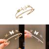 Copper Zircon Butterfly Fashion Cuff Bracelet For Daily Office Jewelry