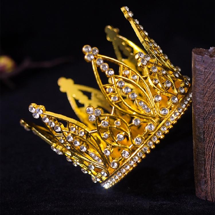 Elegant Queen Tiaras for Roleplay Party  Crown Music Festival Headwear Rhinestones Crownpiece Bridal Shower Headpiece