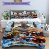 Fantasy Heroes Unite Bettwäsche-Set 3-teilig Bettbezug mit 2 Kissenbezügen Heim-Geburtstagsgeschenk
