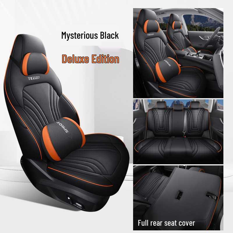 Breathable Perforated Leather Seat Cover for 2023-2026 Chery Tiggo 7 PLUS