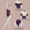 Maillots de Ballet en Maille pour Femmes Bodysuit de Yoga Élastique Mode Tenue de Danseuse Ballerine Patinage