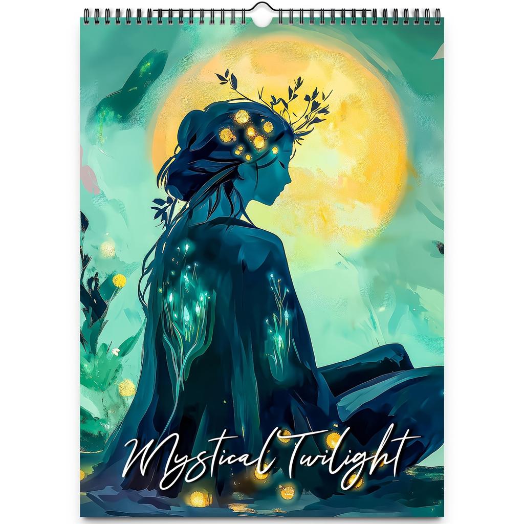 2026 Mystical Twilight Wall Calendar, Holiday Scene, Coil Wall Calendar