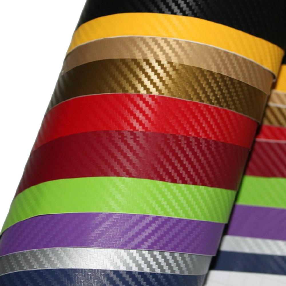 152/127cm Colorful 3D Carbon Fiber Vinyl Car Wrap Sheet Roll Film Car Sticker Car Decal Car Styling Car Accessories